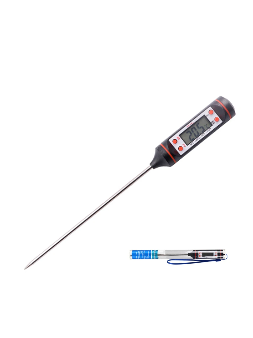Car Air Condition Outlet Thermometer With Long Probe LCD Display Digital Temperature Gauge Check Air Conditioning Thermometer Digital Thermometer