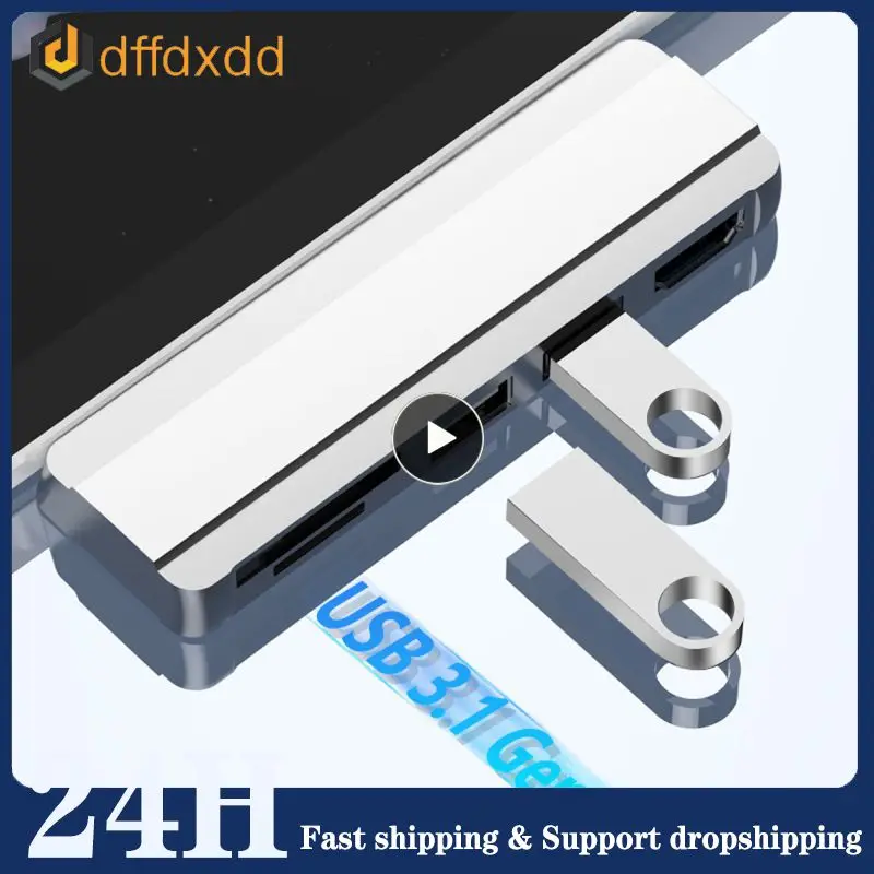 Docking Station Usb Hub 3.0 Per Microsoft Surface 4/5/6/7 A Porta Usb3.0 Adattatore Per Lettore Di Schede Sd/Tf Compatibile Con Hdmi