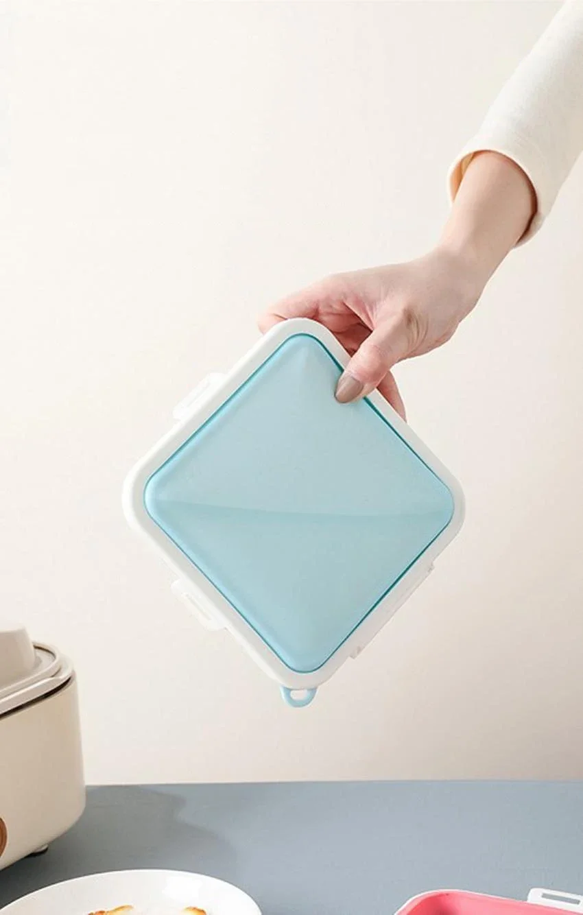 Description Picture 5 of itemPortable Sandwich Toast Bento Box Reusable Silicone Sandwich Box Eco-Friendly Lunch Food Container Microwavable Dinnerware