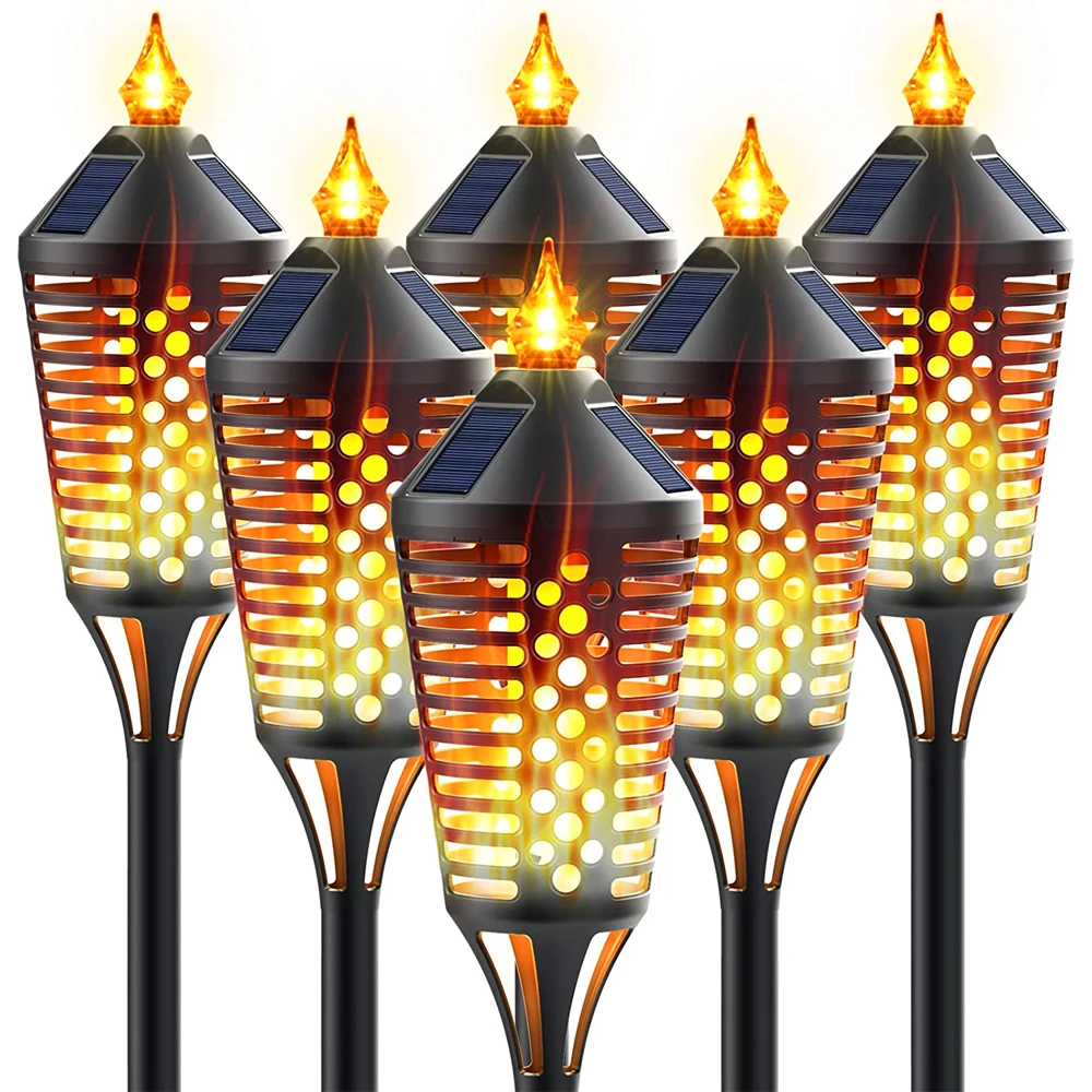 Solar LED Flame Torch Light with Flashing Outdoor Waterproof Garden