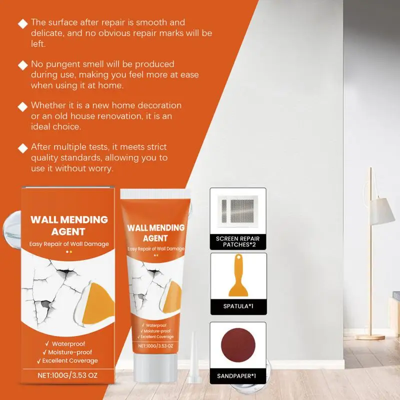 Drywall Repair Kit Spackle Wall Repair Patch Kit With Scraper Wall Patch For Holes Drywall Hole Fill Large Hole