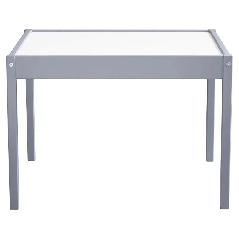 

3-Piece Kiddy Table & Chair Kids Set, Gray / White table and chair set for kids