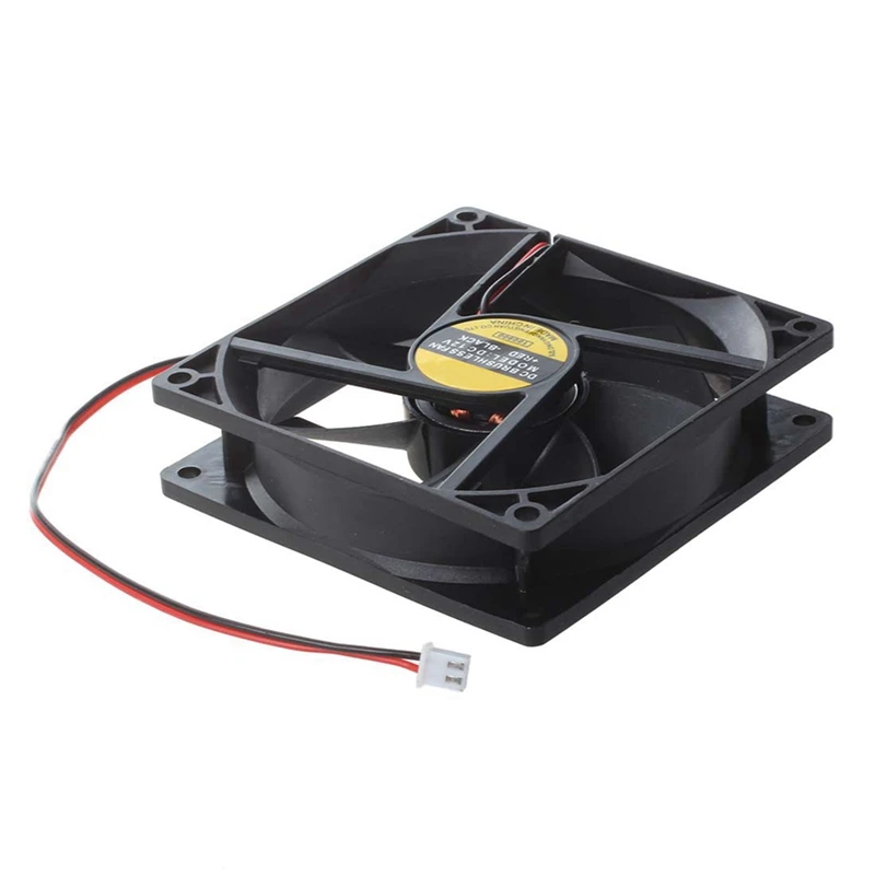 4X Black Plastic Square 9025 90 X 90 X 25Mm DC 12V 0.25A Cooler Fan-AAAE