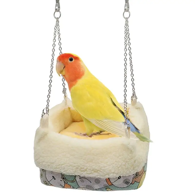 

Soft Bird Nest Hanging Warm Bed Super Soft Hammock Cage Bed Winter Warm Plush Bird Nest for Parakeet Cockatiel Birdcage supplies