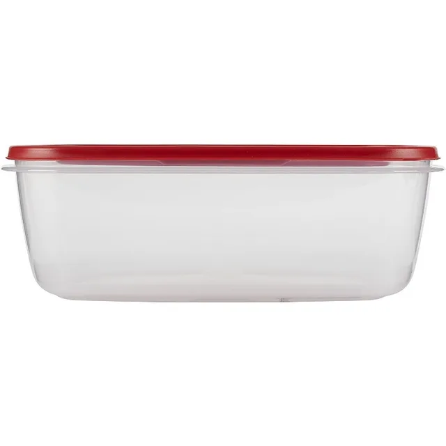  Rubbermaid 071691405382 food, 2 pack, clear with red