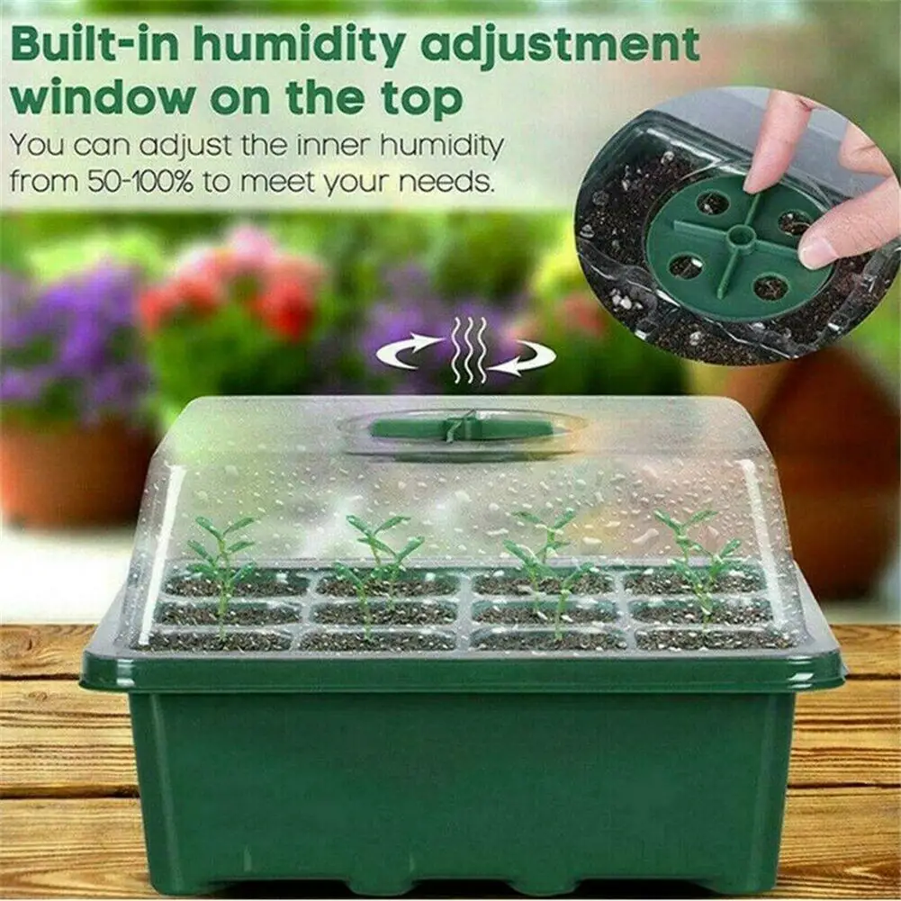 Set Di 12 Vassoi Per Semi Rettangolo Deep Root Grow Box Indoor Outdoor Cell Seedling Starter Tray Vasi Per Piante Vasi Da Vivaio