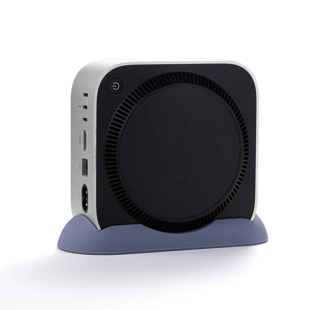 Mac Mini M4 /M4 Pro 2024용 실리콘 수직 스탠드 홀더 방열 브래킷 데스크 크래들 정리대 액세서리