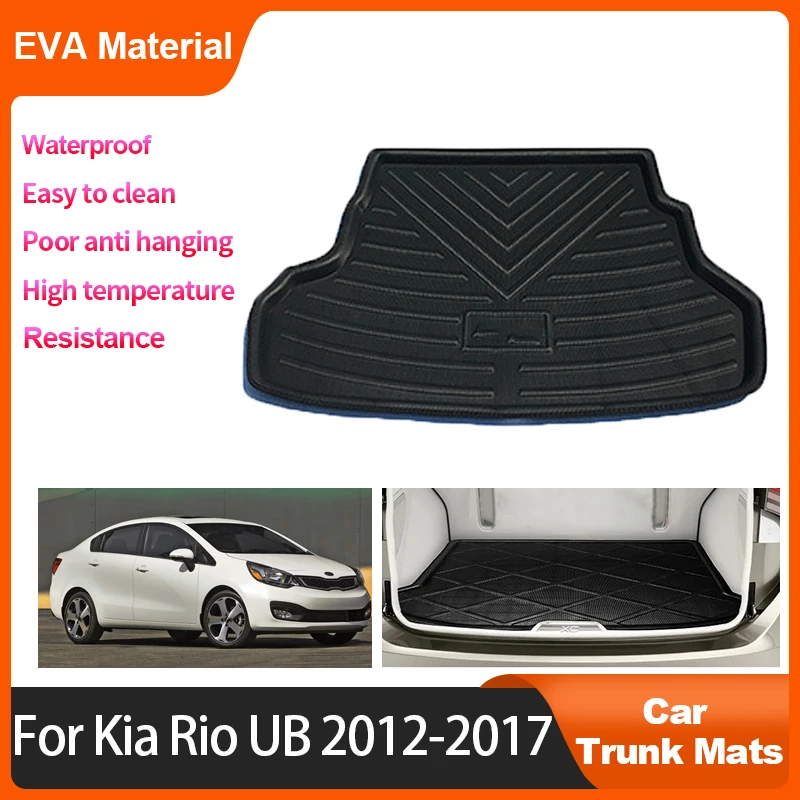 

Car Rear Trunk Mat For Kia Rio K2 Pride MK3 3 UB Sedan 2012-2017 2015 2013 Waterproof Protective Storage Pad Carpet Accessories