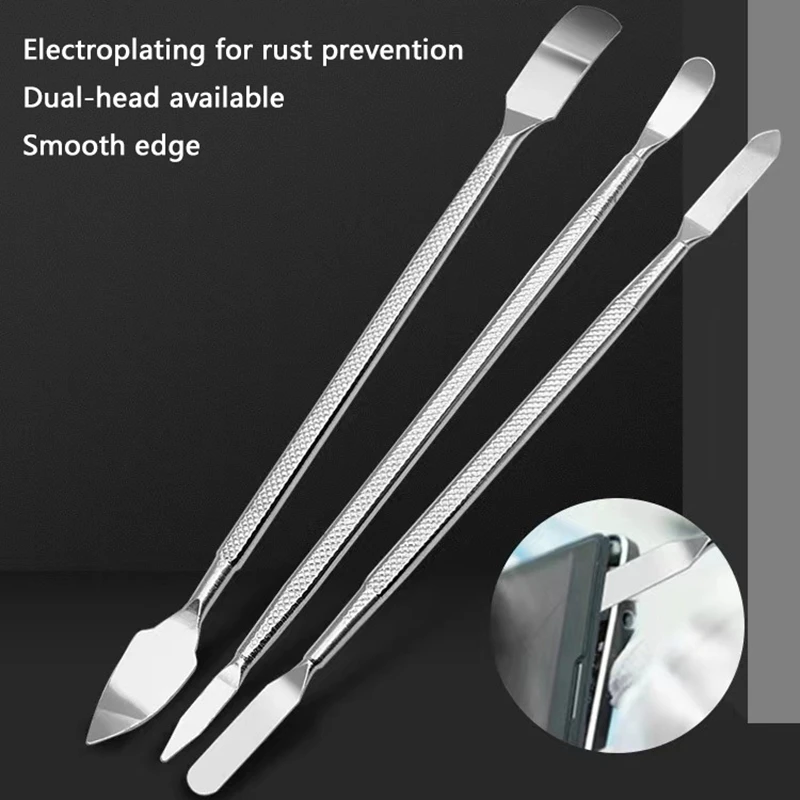 Kit di 3 attrezzi manuali per l'apertura di smartphone, spudger in metallo, strumenti di smontaggio e riparazione per tablet PC e cellulari APPLE, nuovo. - Image 6