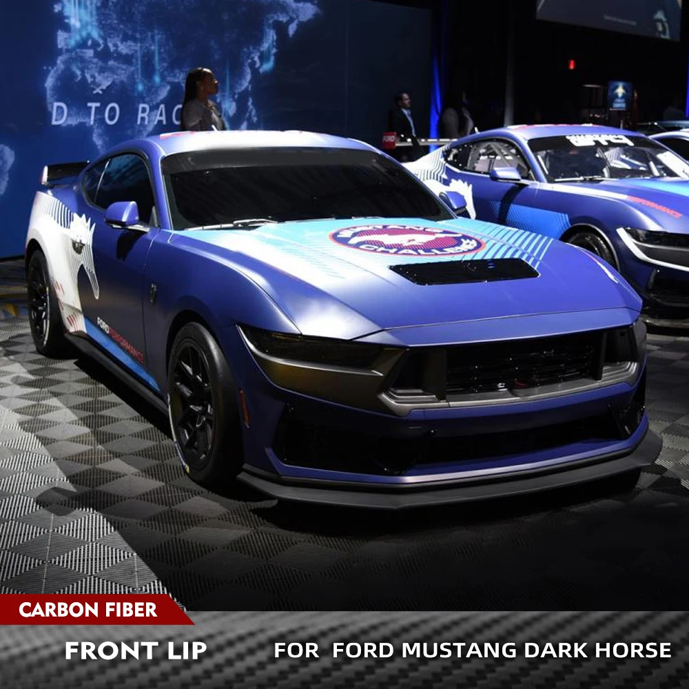 

Car Front Bumper Lip Carbon Fiber Body Kits For Ford Mustang Dark Horse 2024 Front Bumper Spoiler Apron Lip Chin Protection