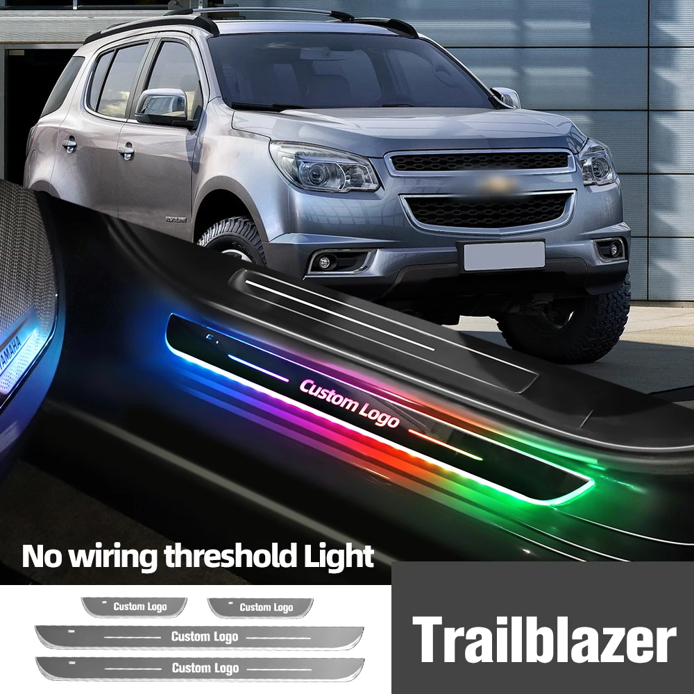 

For Chevrolet Trailblazer 2001-2020 2016 2018 Car Door Sill Light Customized Logo LED Welcome Threshold Pedal Lamp Accessories