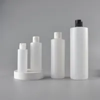 30/60/120/200/250/500ml 4/8oz plastic soft Squeeze natural-color HDPE cylinder round bottle with Flip Top disc spouted screw cap
