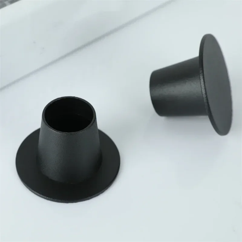 1pcs Gold/Black Metal Candle Holders Taper Candlestick 5cm Column Plate Minimalist Vintage Decor Dinner Table Wedding Party