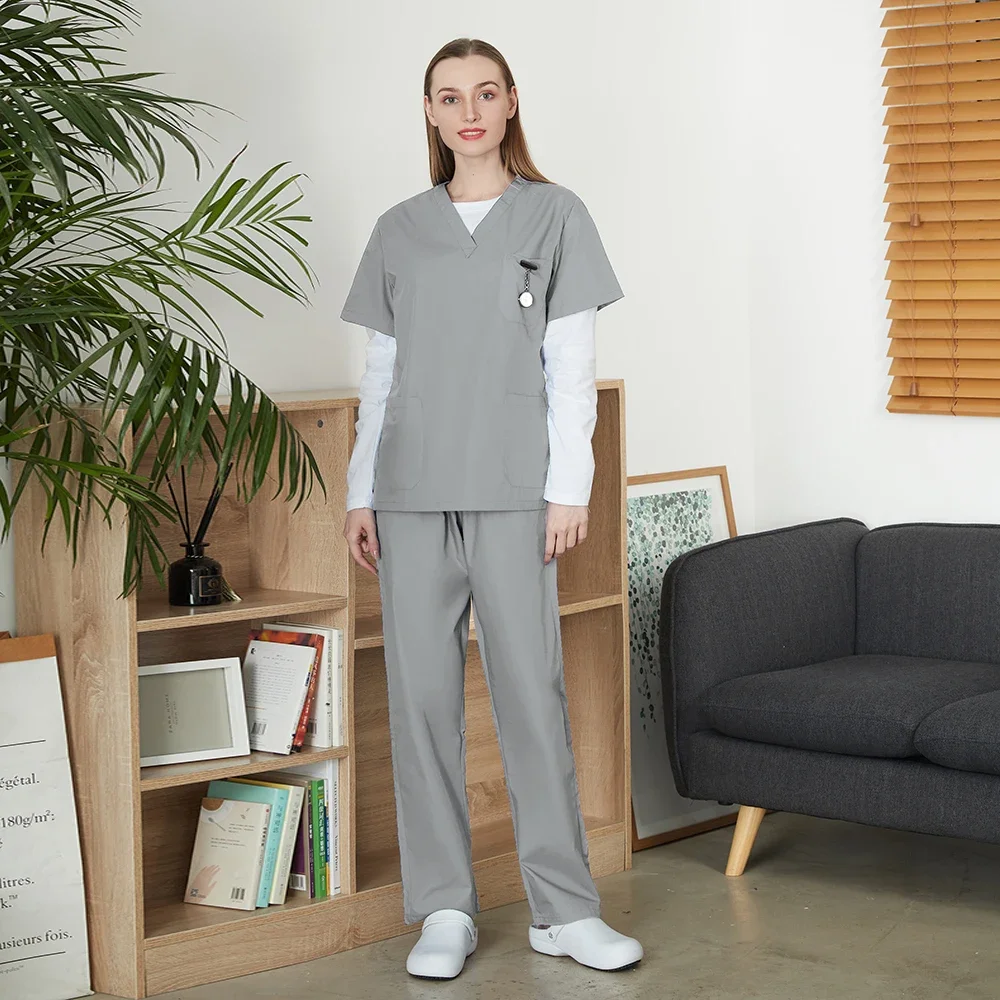 Pet Shop Veterinary Work Medical Uniform Set Unisex Dental Clinic Clinical Nurse Two-piece Scrubs Clothes medical uniform