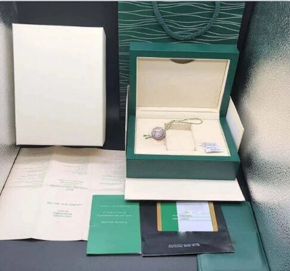 

1/2pcs Green watch box with papers cards and bags Rolexables Luxury Woman watches Box Man AAA Watche Wristwatch Box