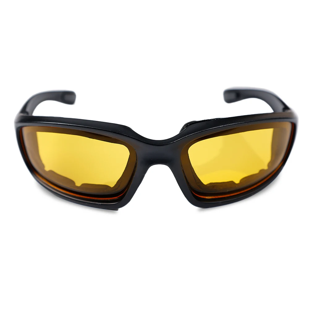 Yellow Lens Sunglassese for Driving Anti-UV Motorcycle Riding Glasses Padding Goggles Universal Outdoor Sports Women Sunglasses