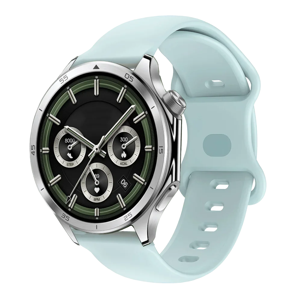 Universal 22mm Silicone Watchband with Butterfly Buckle - Unisex Adjustable Strap