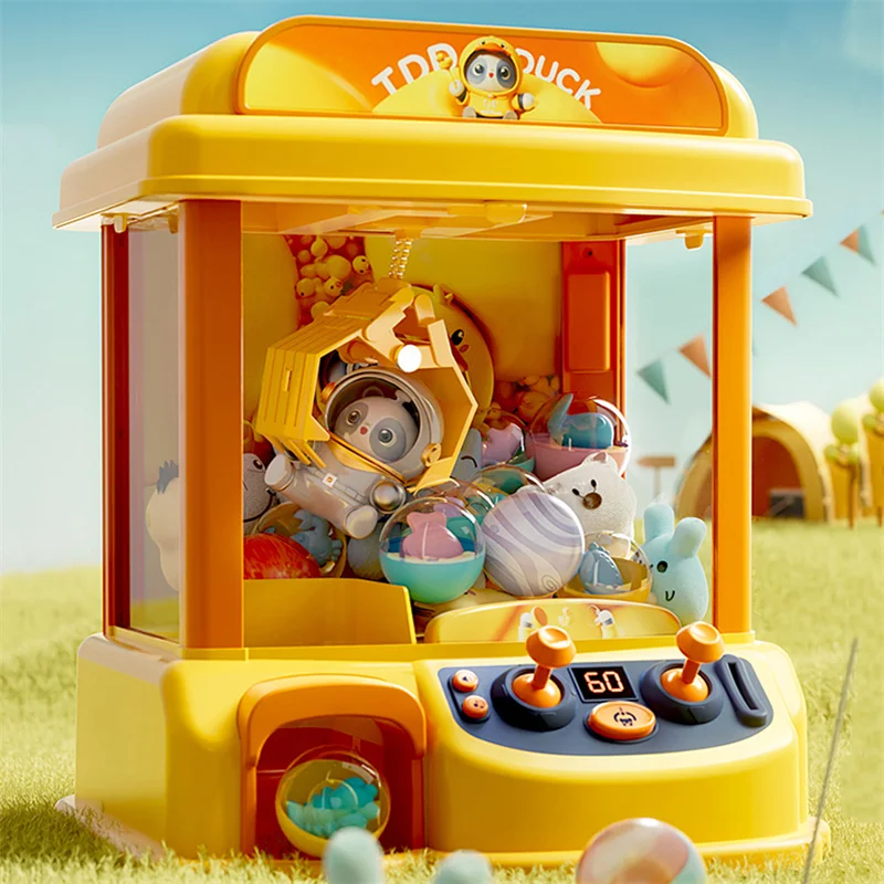 DIY Doll claw machine Doll Machine Kids Coin Operated Play Game Clip Doll Toys Large Claw Catch Toy Crane Machines Birthday Gift 2