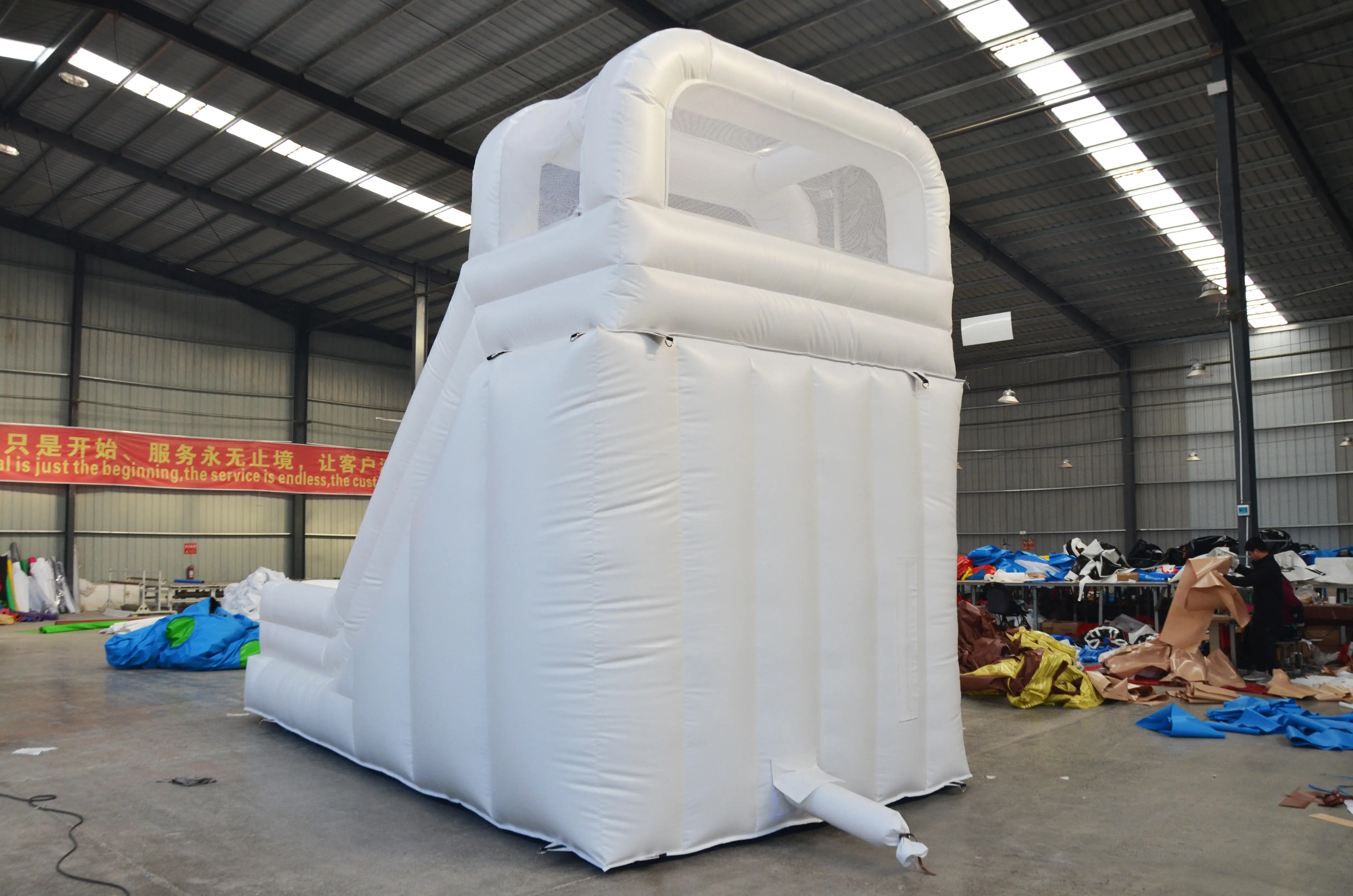 Commerical PVC 20*20ft jumping inflatable bounce house/bouncy castle with water slide for outdoor kids used inflatable castle