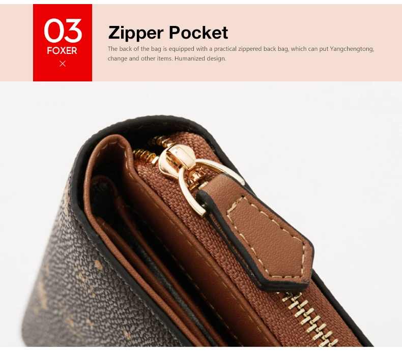 FOXER Frauen Kurze Brieftasche Mode Kartenhalter Weibliche Kleine Münze & Schlüssel Geldbörse – Detail 22