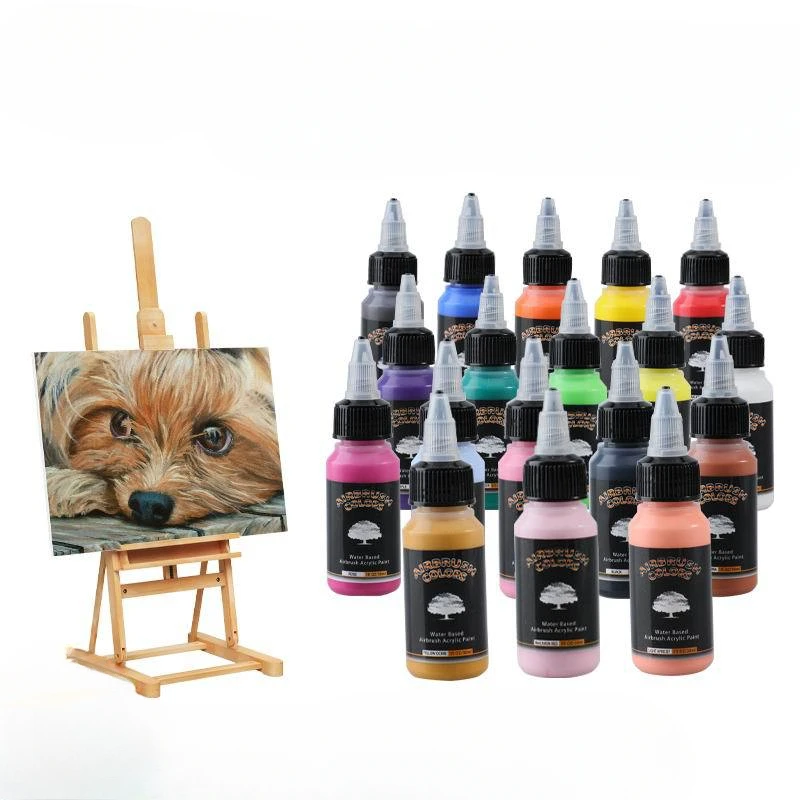 Water Based Acrylic Airbrush Paint Set for DIY Crafts and Models