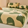 Super Warm Bed Sheet for Winter Cartoon Style Fitted Bed Sheet Queen/King Size fundas de colchón Reactive Printed All-inclusive 1
