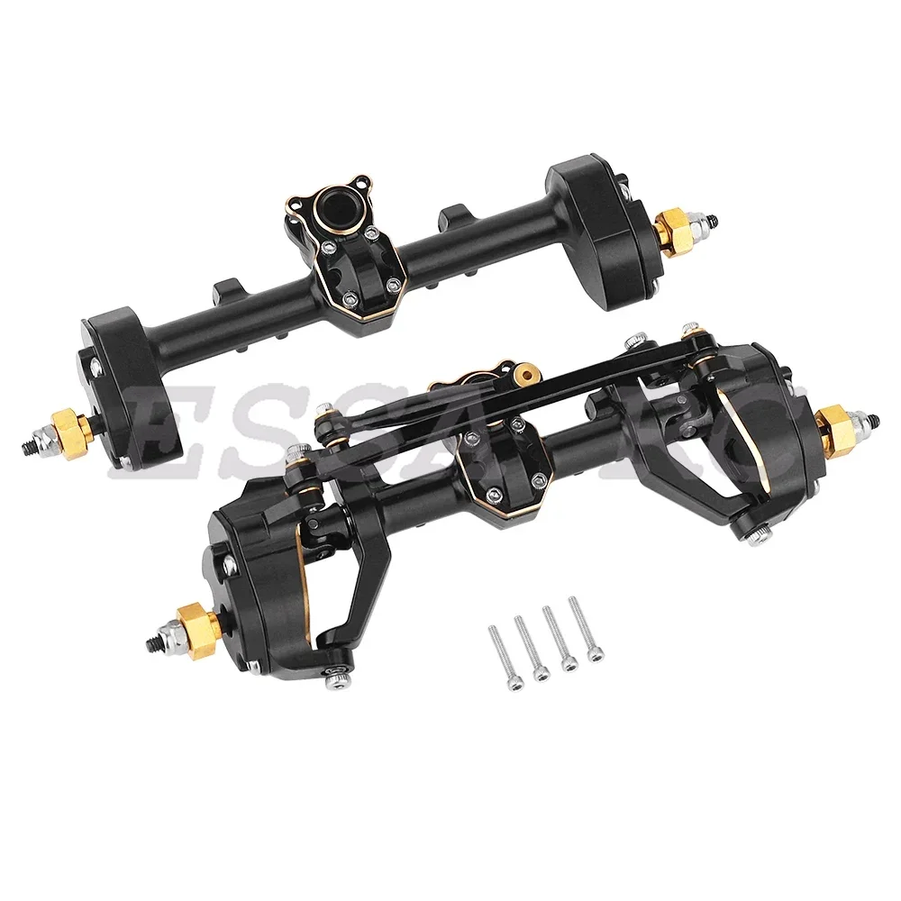 1/24 New Heavy Duty  Brass Metal Portal Front Rear Axle for 1:24 Axial SCX24 90081 C10 AXI00002 AXI0005 Upgrade Parts RC Car 2