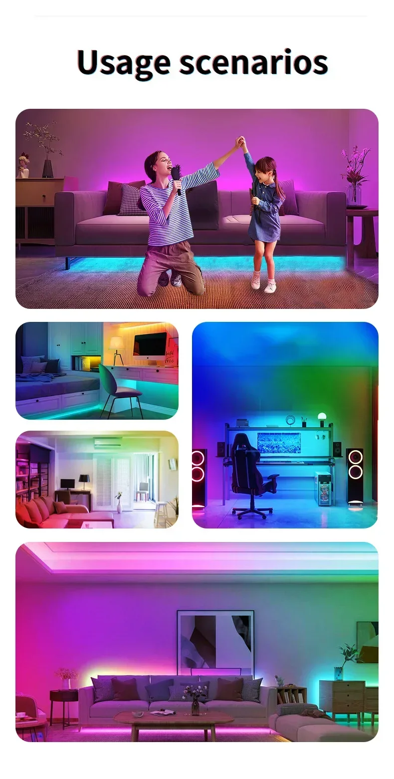 LED Intelligent Ceiling Light Tuya WiFi RGB Dimmable Alexa Voice Controlled Google Home Living Room Bedroom Indoor Lighting