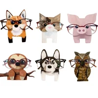 Creative Animal Glasses Rack Cute 3D Animal Wood Carvings Sunglass Display Rack Shelf Eyeglasses Show Stand Jewelry Ornaments 1