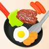 8PCS Kitchen Food Toys Simulation Kitchenware Play Set Pretend Play Pot Steak Vegetable Montessori Omelette Children Girl Toy 5