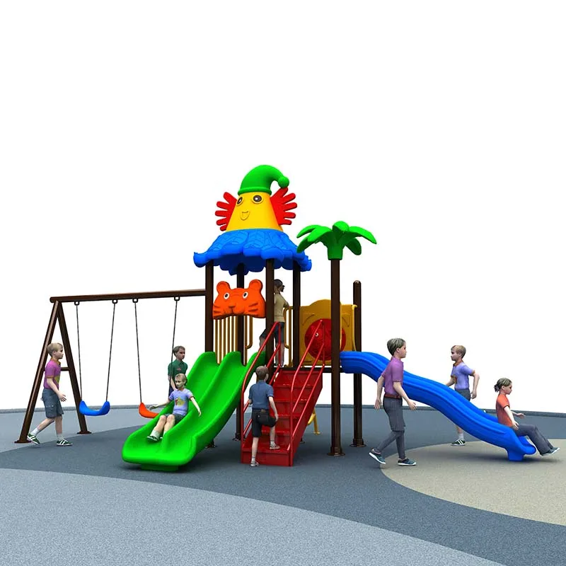 

Small Outdoor Playground Kids Lovely Plastic Slide Kindergarten Outdoor Playground Equipment For Children