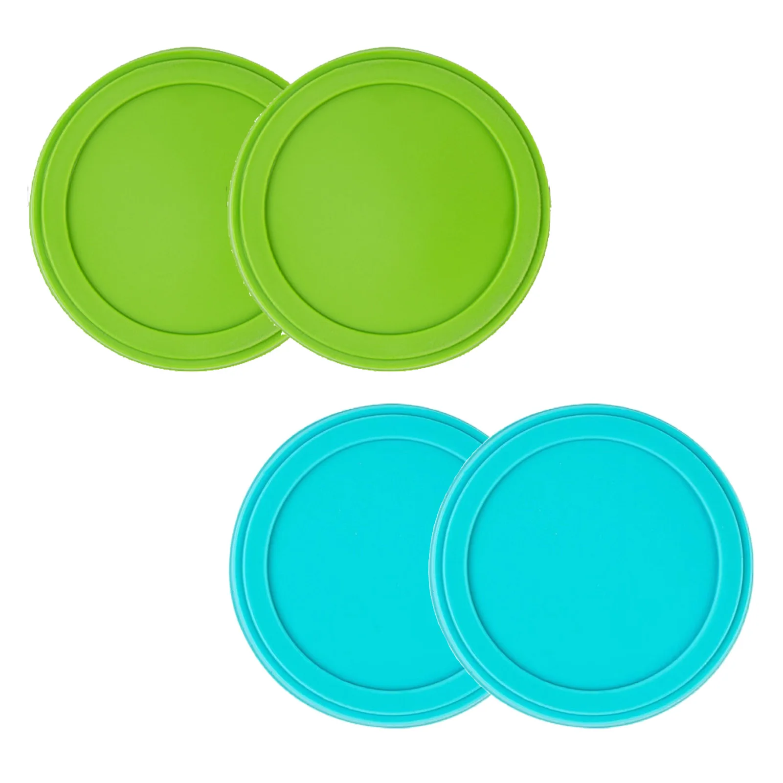 

4pcs Round Silicone Lid Easy Clean Practical Reusable Jar For Dustproof Flexible Seal Preservation Spill Proof Heat Resistant