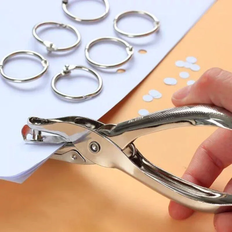 3mm 6mm Metal Single Hole Puncher Hand Paper Punch for Scrapbooking Border DIY Loose Leaf Paper Cutter Office Binding Supplies