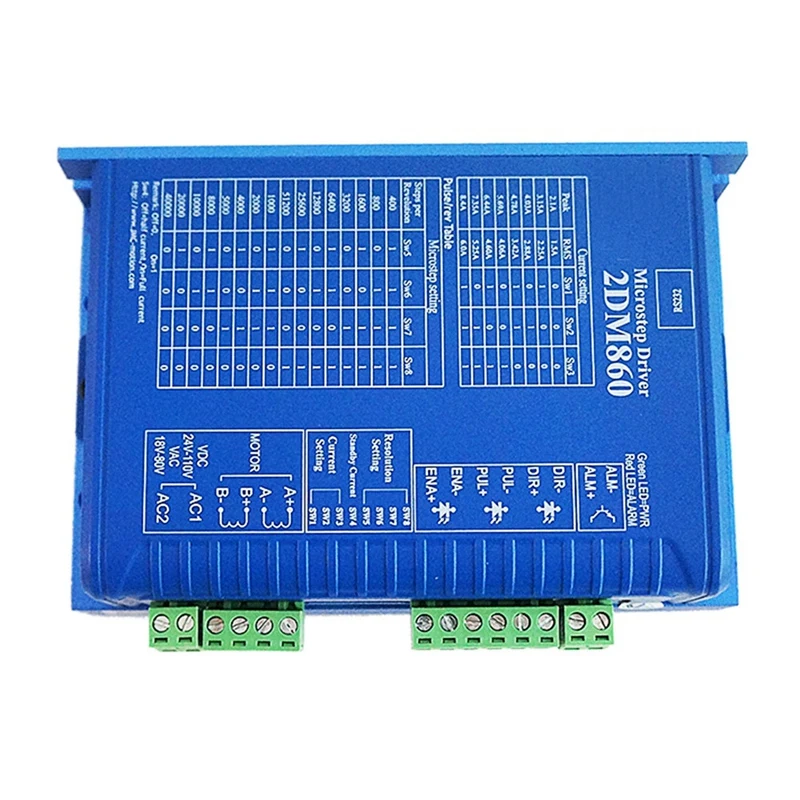 

Motor Driver 2DM860 Digital Stepper Driver 86 Stepper Motor Drive Voltage AC30-80V For CNC Router Engraving Machine