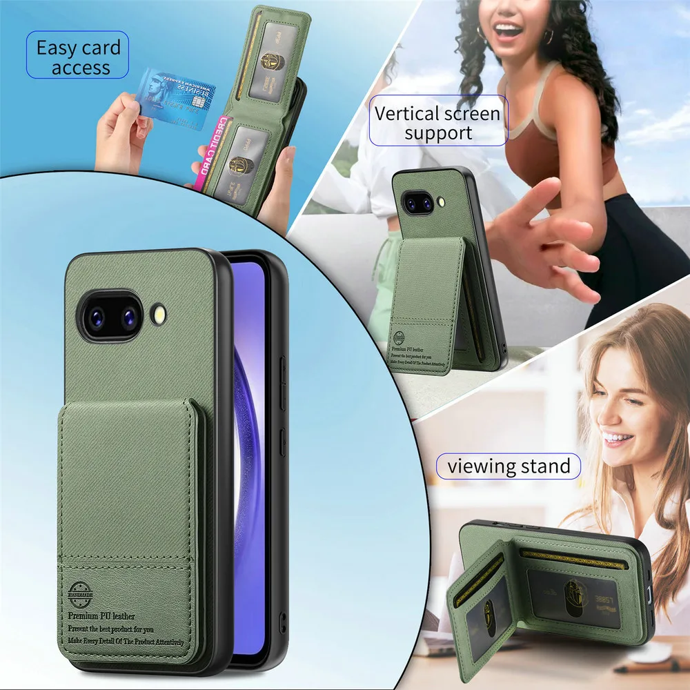Premium RFID Blocking Leather Wallet Case - Luxury Card Holder Back Cover