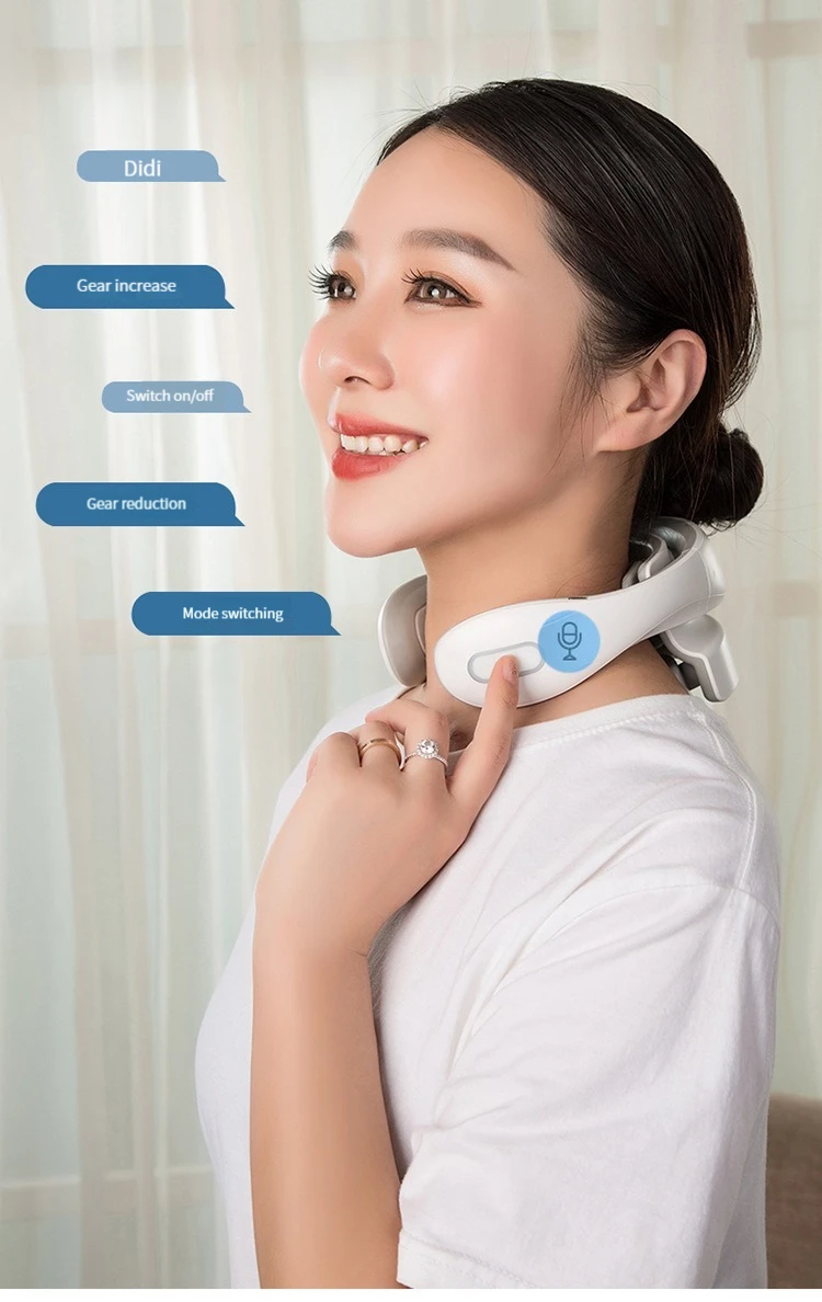Neck Massage Intelligent Charging Heating Hot Pressing Magnetic Pulse Fashion Multi User Usage Portable Pulse Neck Massager 20