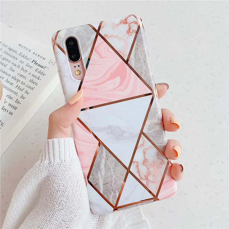 FLYKYLIN Ring Stand Case For Samsung Galaxy A52 A72 A50 A70 A51 A71 A12 A13 A33 A53 Cover Marble Shell Soft Silicone Phone Coque samsung cases cute Cases For Samsung