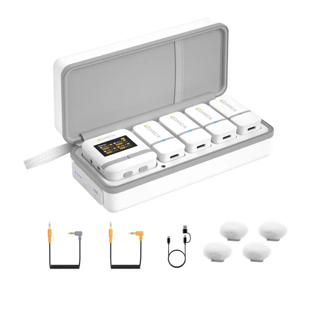 Vimo Q Four-channel Mini Wireless Lavalier Microphone System with 4 Transmitters