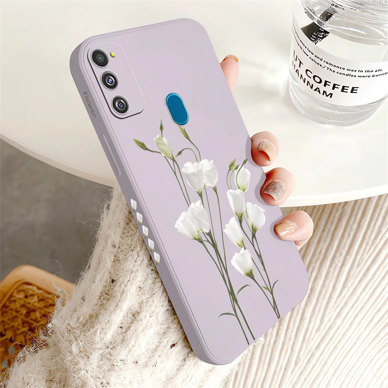 Luxury Flower Soft Silicone Phone Back Cover Case