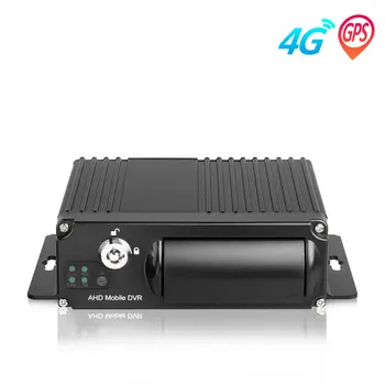 4G GPS 온라인 실시간 4CH 1080P H.265 미니 사이즈 비디오 레코더 보안 자동차, 모바일 Dvr 512G SD AHD Mdvr 버스 택시 트럭용