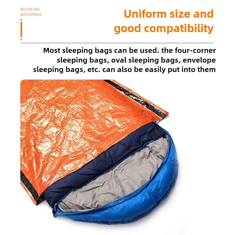 Emergency Sleeping Bag Lightweight Waterproof Outdoor First Aid Kit Waterproof Compression Backpack Hiking Camping Bedding
