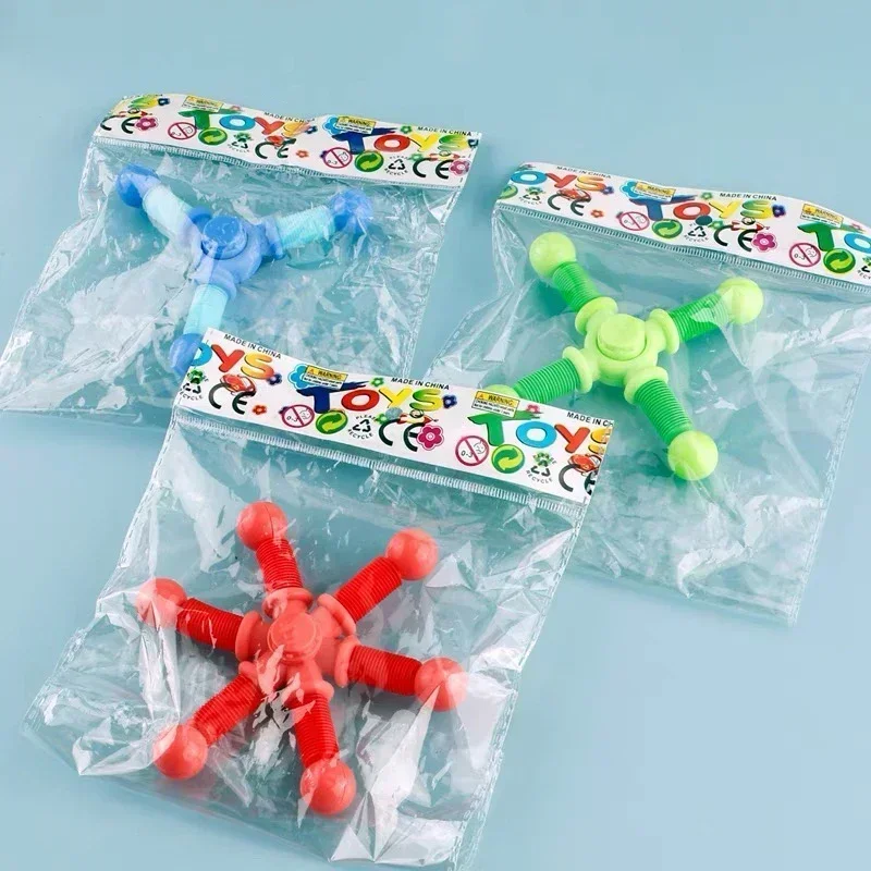 1pcs Fidget Spinner Toys Kids Pop Tube Sensory Toys Suction Cup Games Plastic Transformable Stress Relief Children Adult Gifts 6