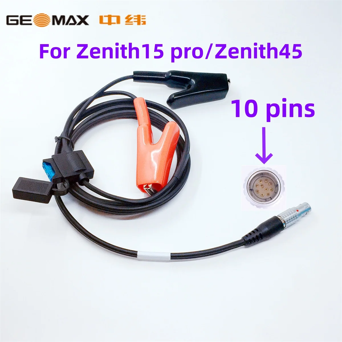 

GEOMAX GNSS power cable 10-pin for Zenith15 pro Zenith45 GPS RTK to battery