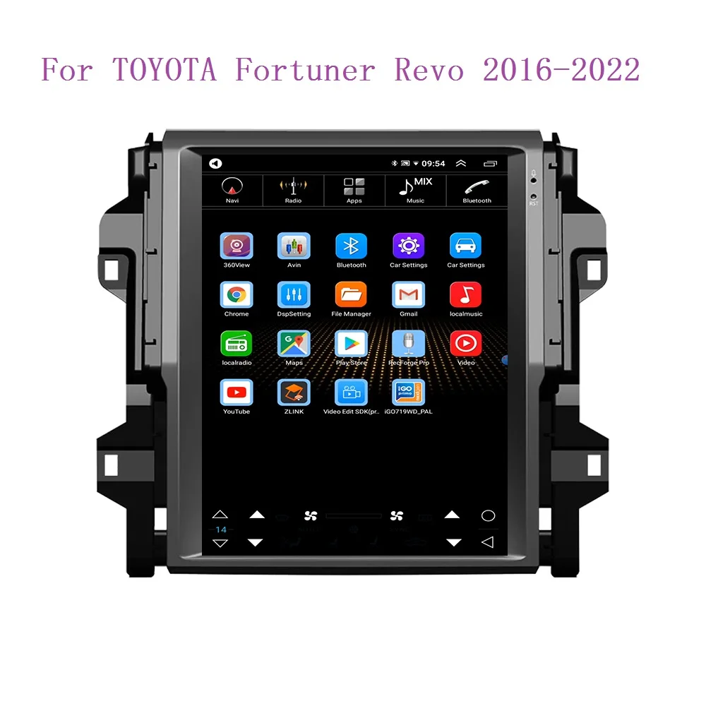 

Tesla Style Car Radio Android 13 For Toyota Fortuner 2015 - 2022 Multimedia Player Autoradio Carplay Auto Stereo Head Unit