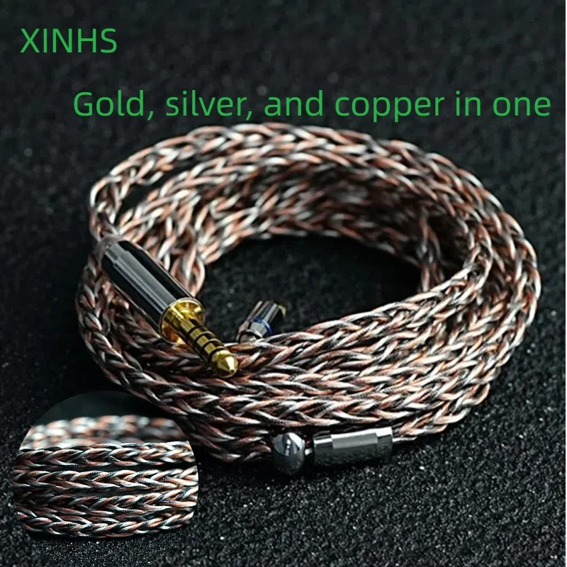 XINHS F14 8-core 7N silver plated OCC+graphene OCC headphone upgrade cable