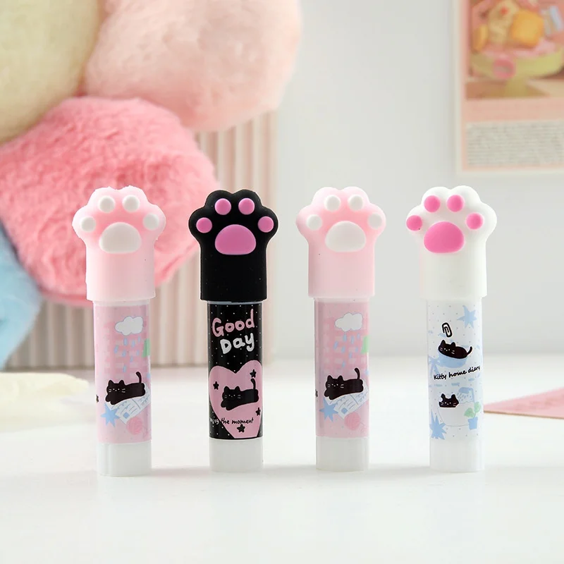 8/16pcs Kawaii 고양이 발 솔리드 접착제 총 스틱 DIY 도구 학생 수제 사무실 학교 용품