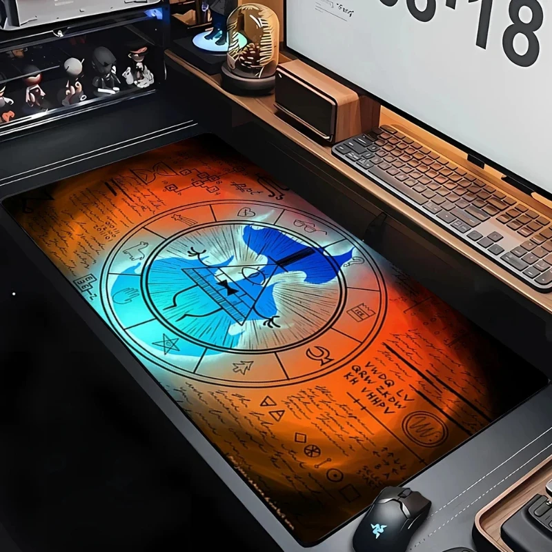 책상 보호대 고무 마우스 패드 회사 테이블 패드 카펫 데스크 패드 Bill Cipher 애니메이션 마우스 패드 Gravity Fall Mouse Pad