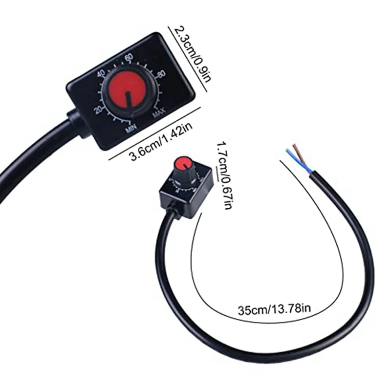 LED 조광기 스위치 노브: 2 팩 DC 0-10V LED 조광기 스위치, 조도 조절식 조명 스위치, 인테리어 스포트라이트, 성장 램프
