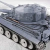 Henglong RC Tank 1/16 German Tiger Metal Tank Crawler Battle with Induction Drive Wheel Can Launch 3818-1 Tank Model Toy 6