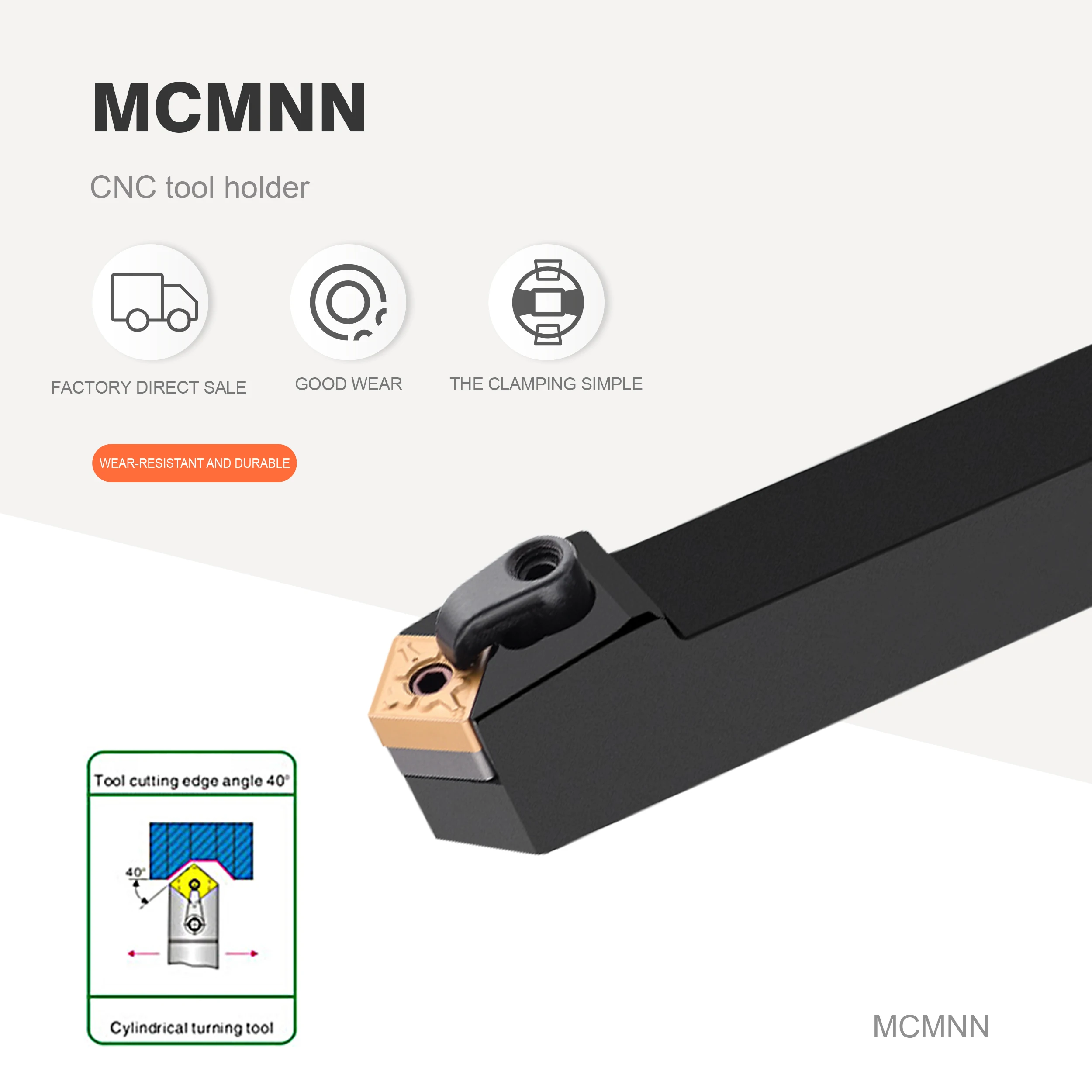 

MCMNN2020K12 MCMNN25M12 MCMNN3232P12 CYLINDRICAL COMPOUND TURNING TOOL, CNMG MCMNN CARBIDE INSERTS, 1 SET
